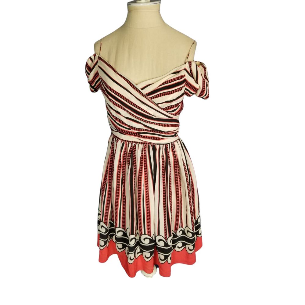 Anna Sui for Target Silk Cream Pattern Dress Size 5